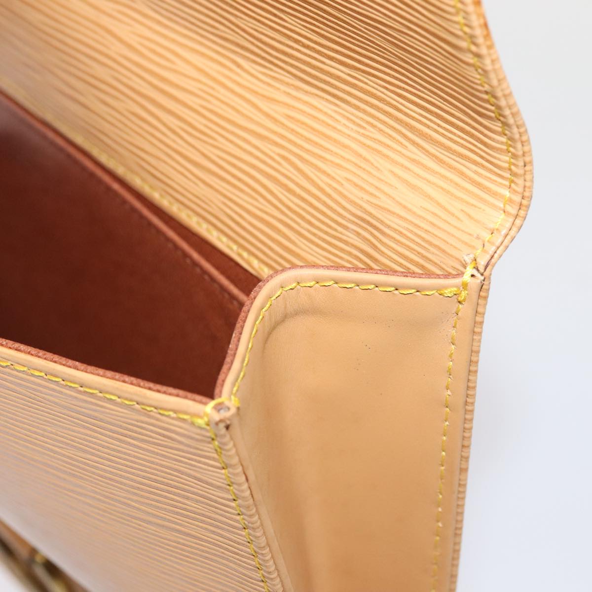 Louis Vuitton Jena Beige Leather Clutch Bag