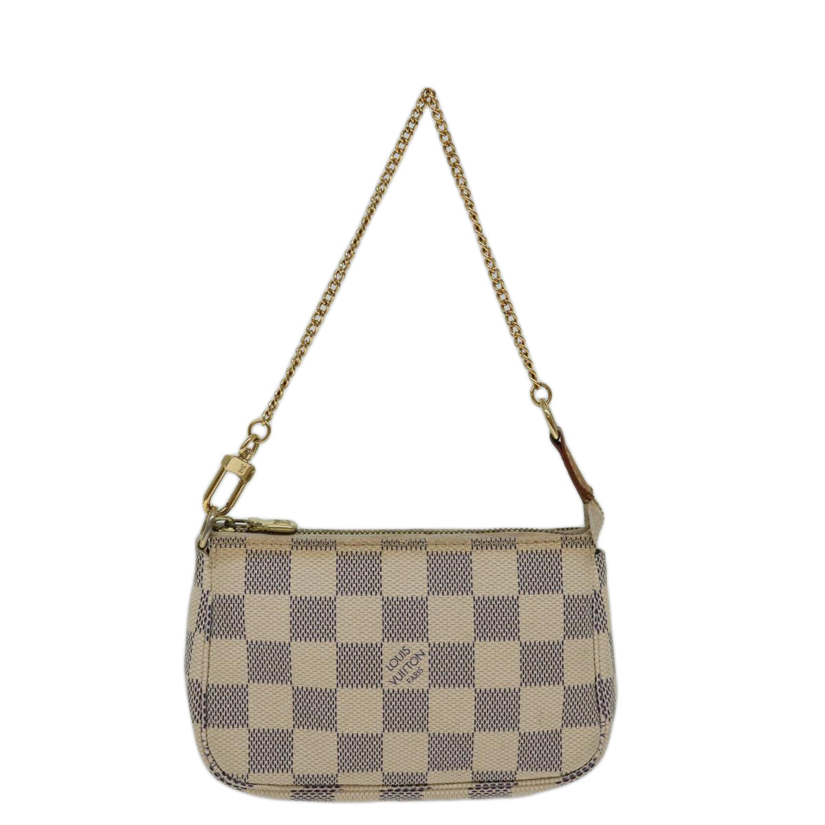 Louis Vuitton Pochette Accessoire White Canvas Clutch Bag