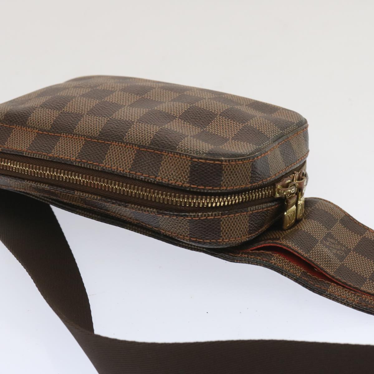 Louis Vuitton Geronimos Brown Canvas Shoulder Bag