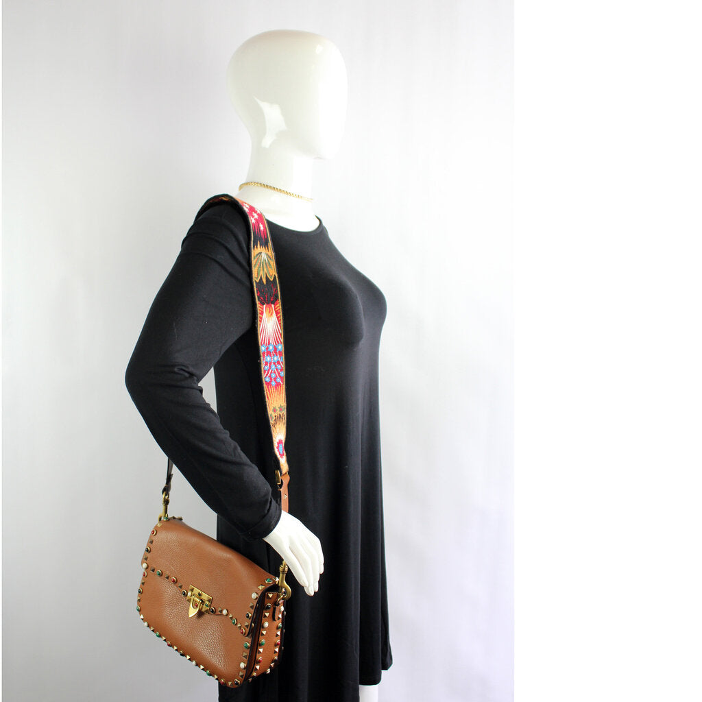 Rolling Rockstud Guitar Strap Crossbody