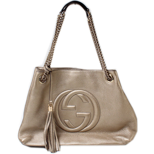 308982 Soho Leather Shoulder Medium