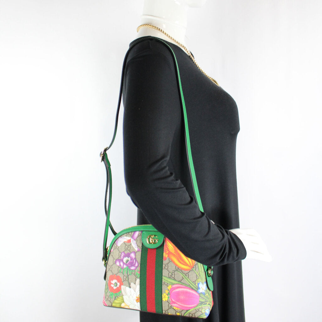 499621 Ophidia GG Supreme Flora Small Crossbody