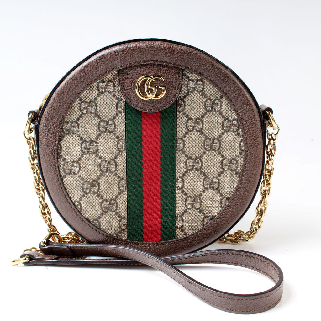 550618 Ophidia GG Supreme Round Small Crossbody