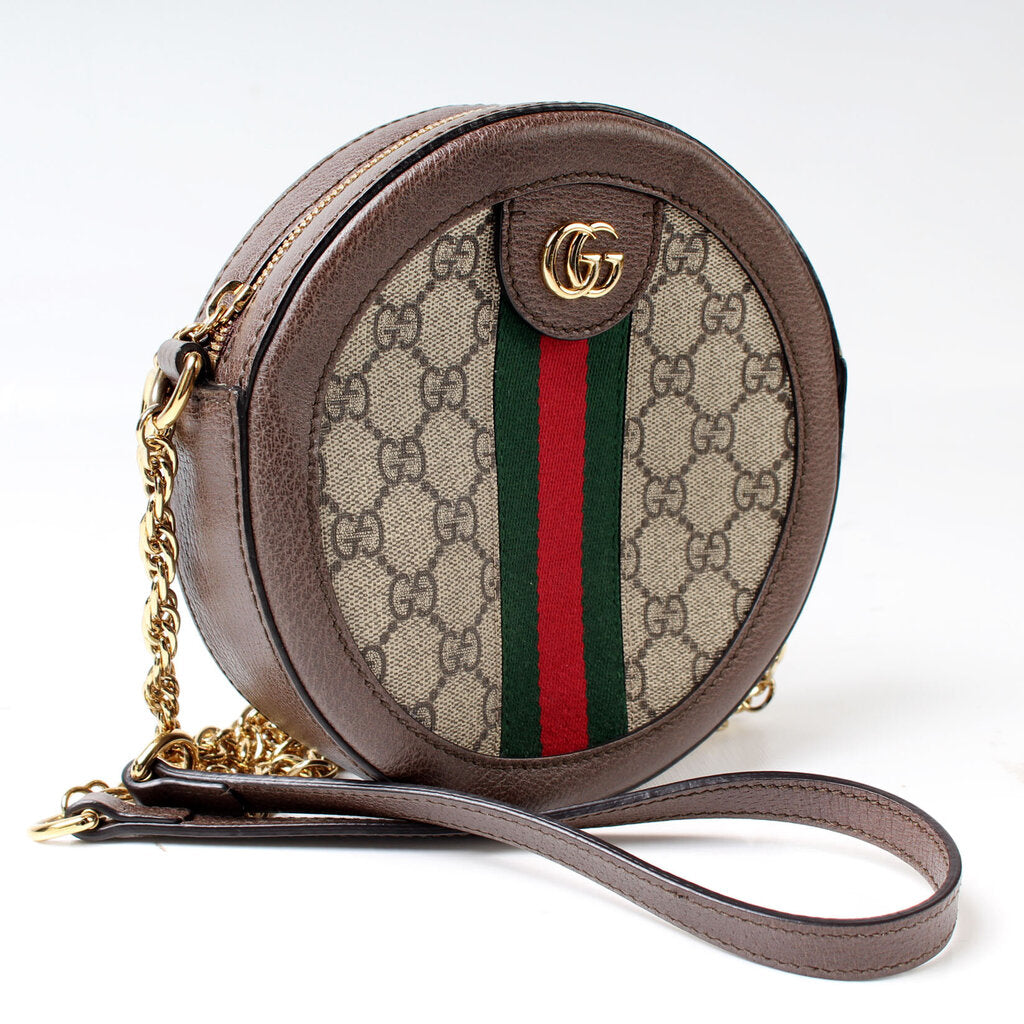 550618 Ophidia GG Supreme Round Small Crossbody