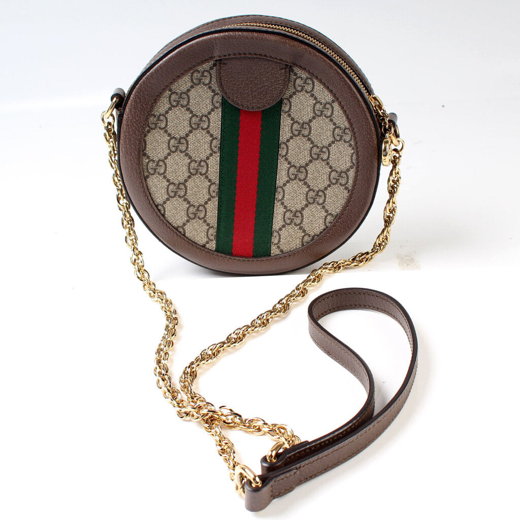 550618 Ophidia GG Supreme Round Small Crossbody