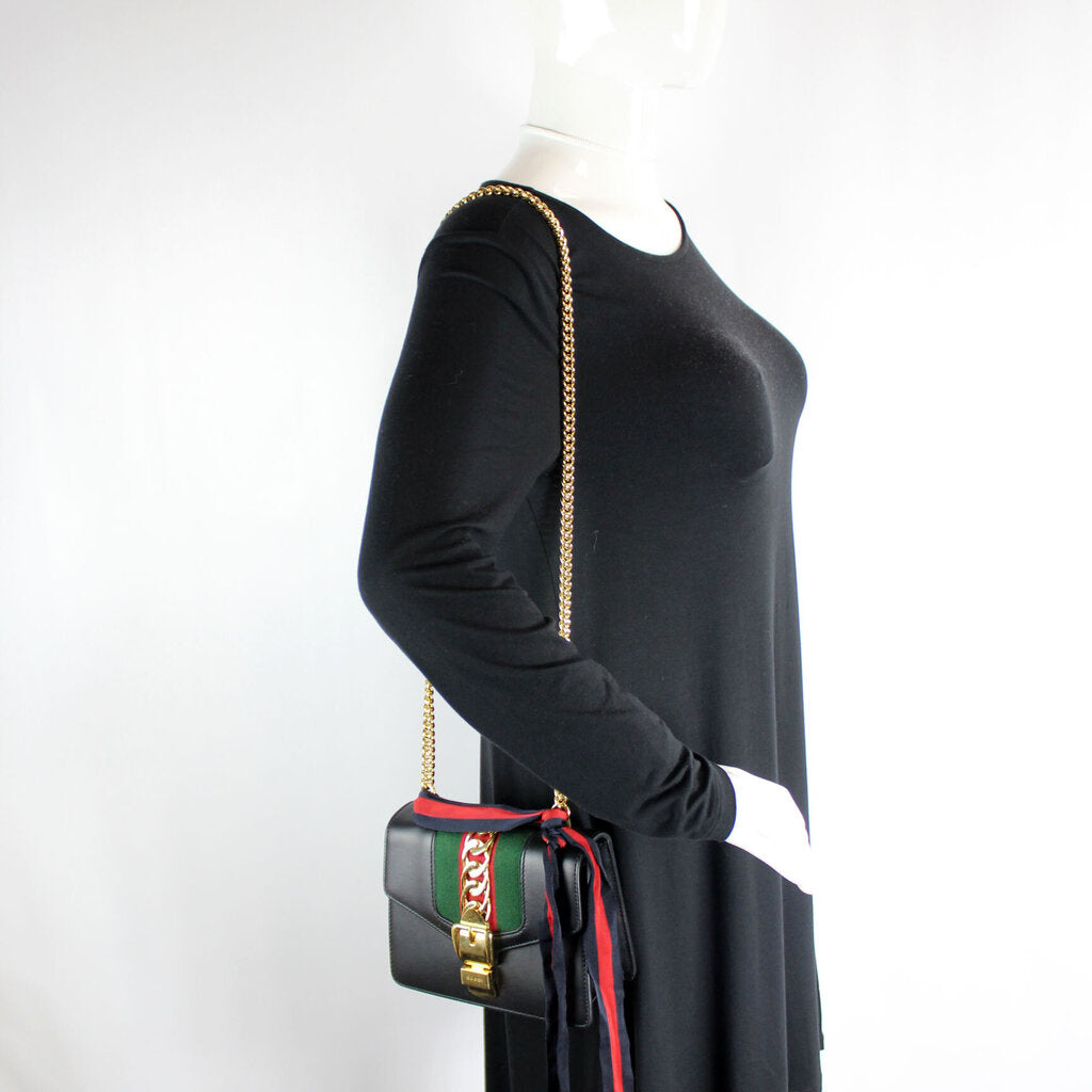 431666 Sylvie Mini Leather Shoulder