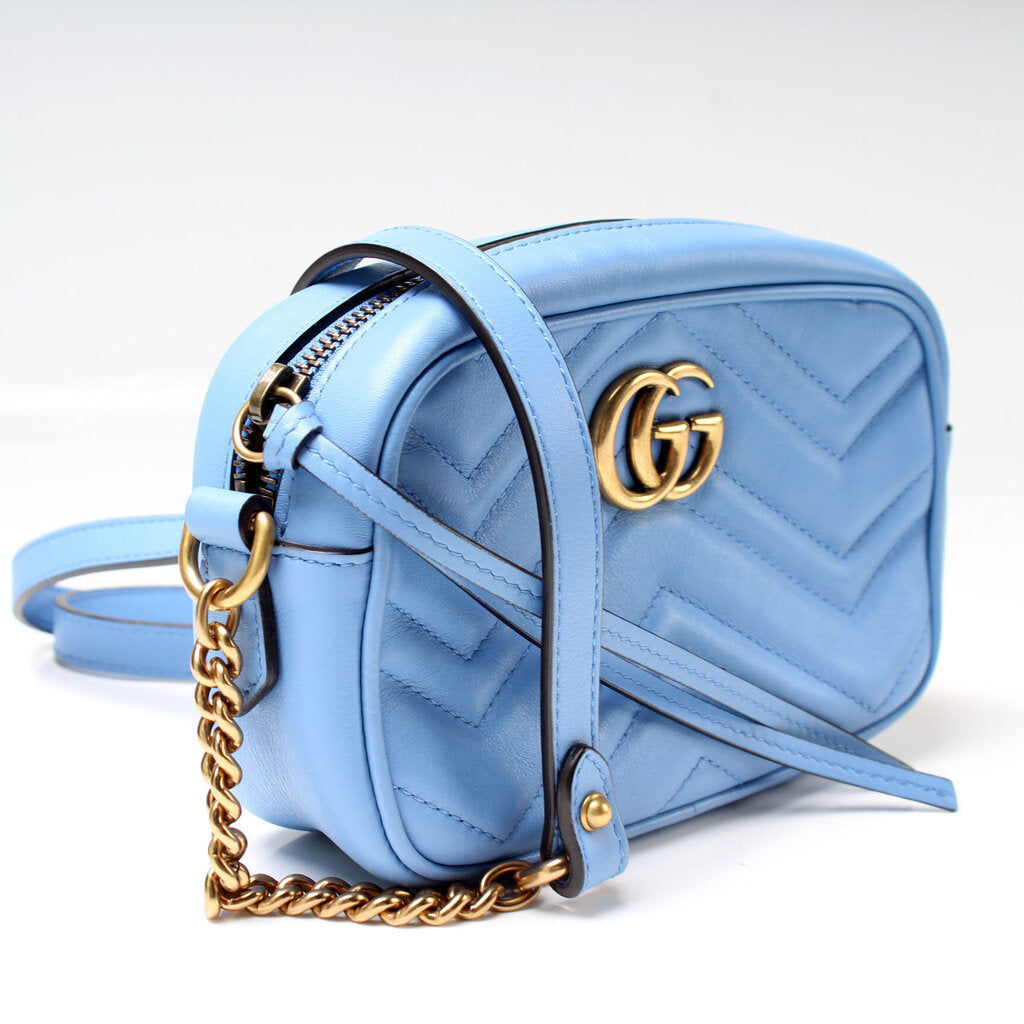 448065 Marmont Mini Camera Bag Blue