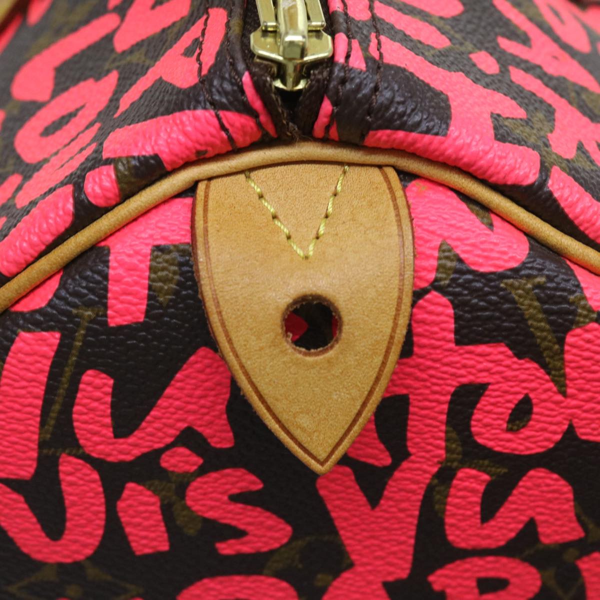 Louis Vuitton Speedy 30 Pink Canvas Handbag
