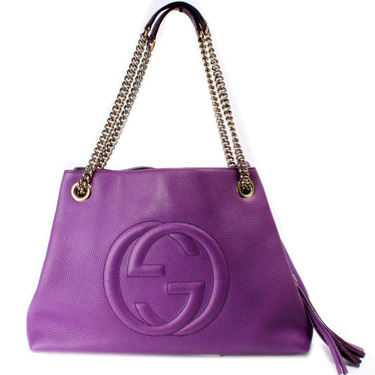 308982 Soho Leather Shoulder Medium