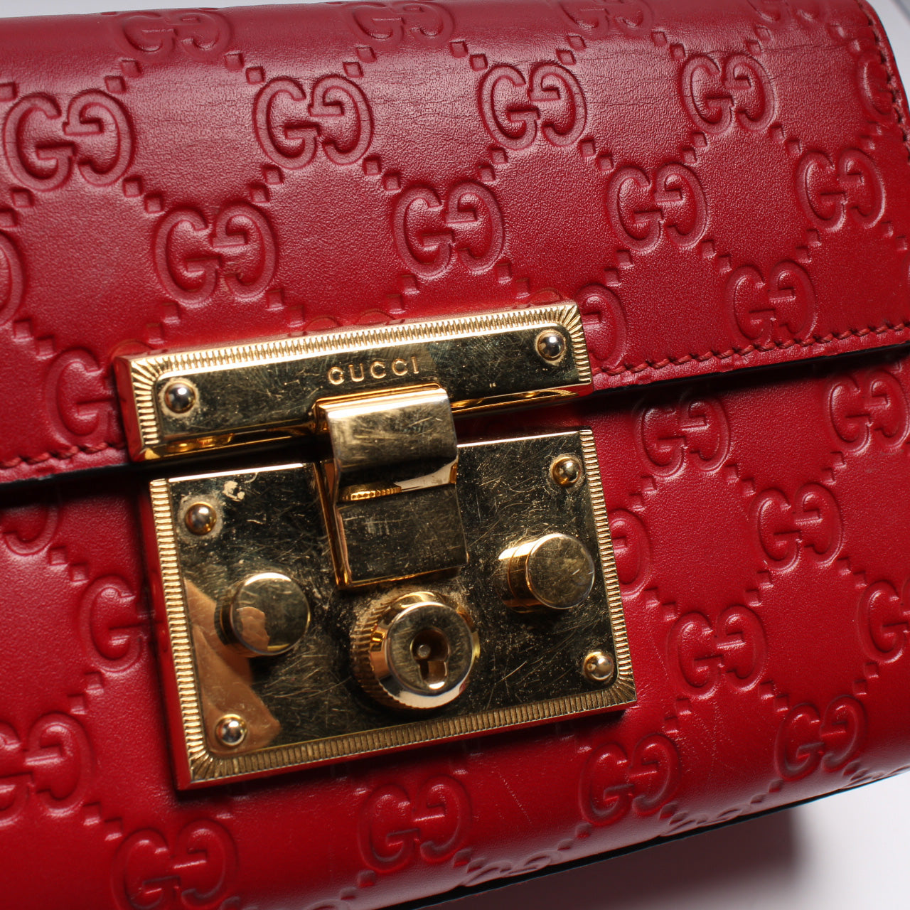 409487 Padlock Guccissima Small
