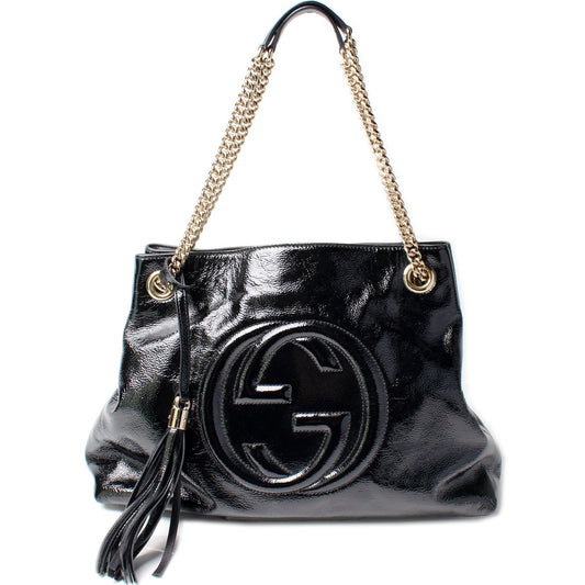 308982 Soho Leather Shoulder Medium