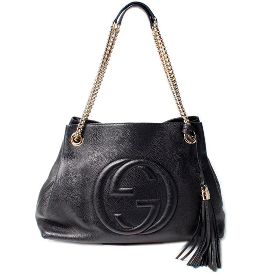 308982 Soho Leather Shoulder Medium
