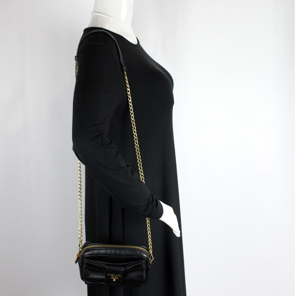 Prada Nappa Bow Crossbody Clutch