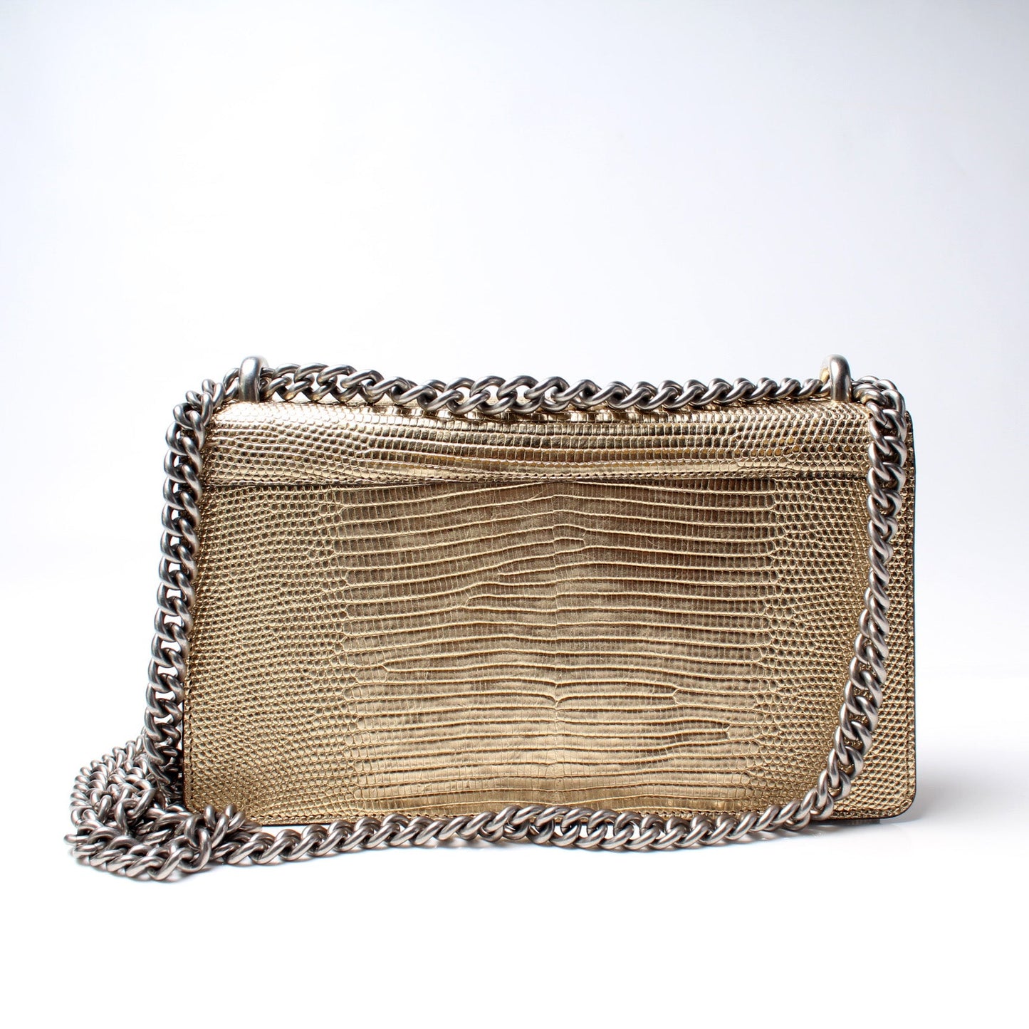 499623 Dionysus Lizard Embossed Leather