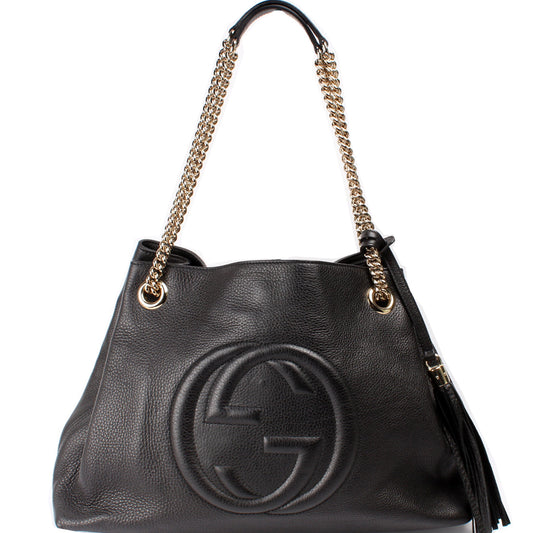 308982 Soho Leather Shoulder Medium