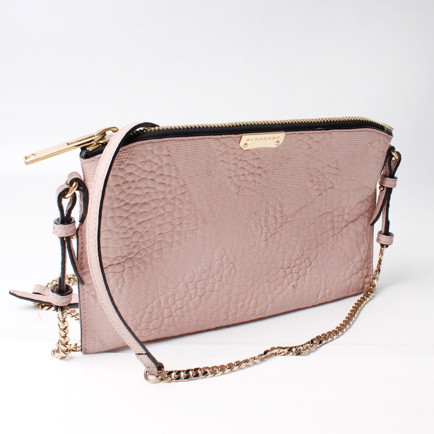 Peyton Leather Check Crossbody