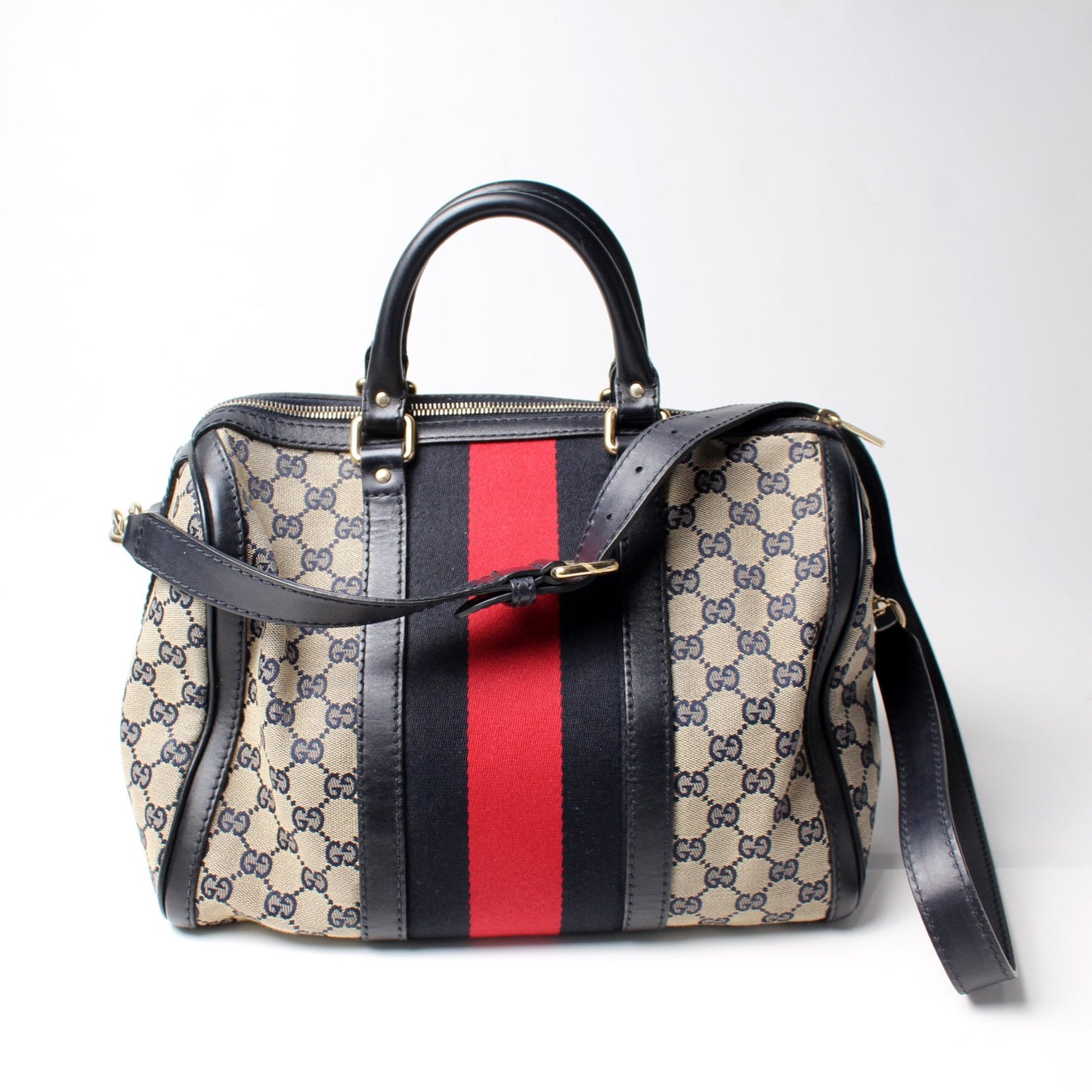 247205 Boston Bag GG Canvas