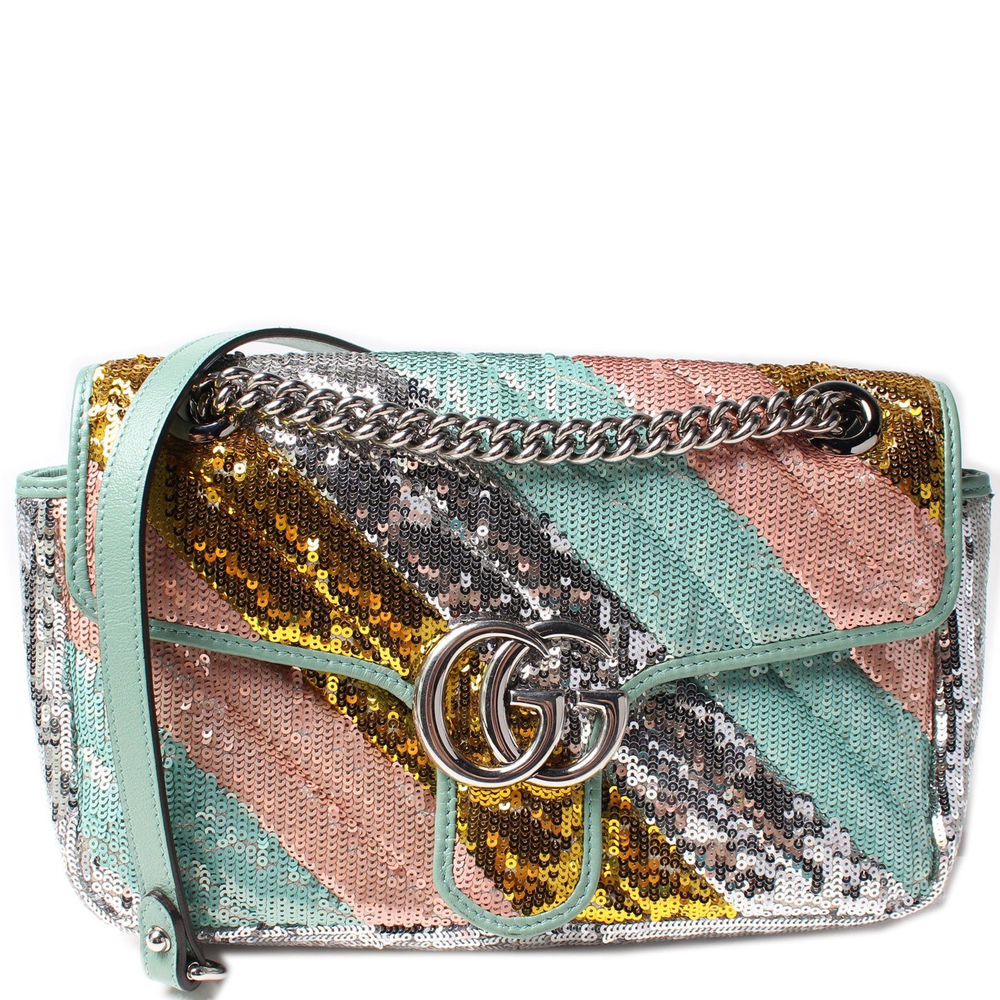 443497 Marmont Shoulder Small Flap Sequin
