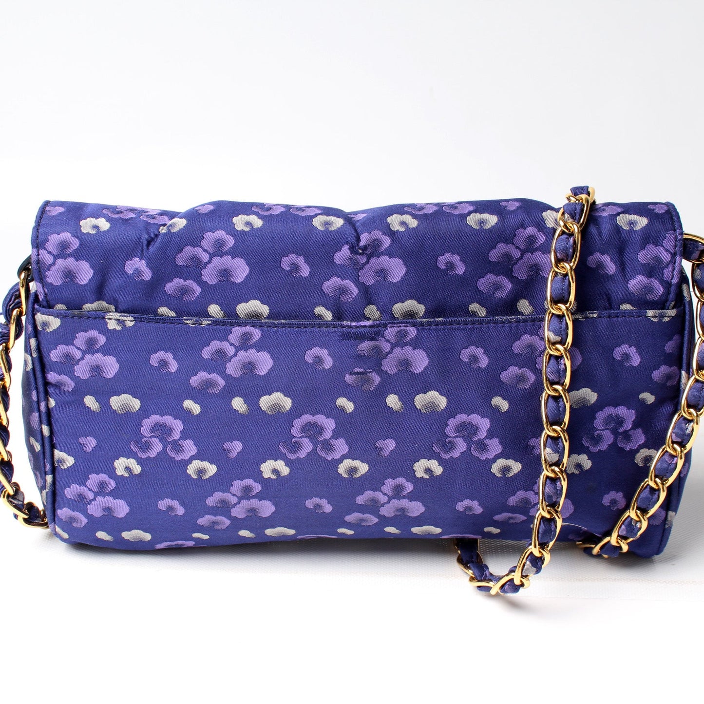 Nylon Jacquard Crossbody Clutch