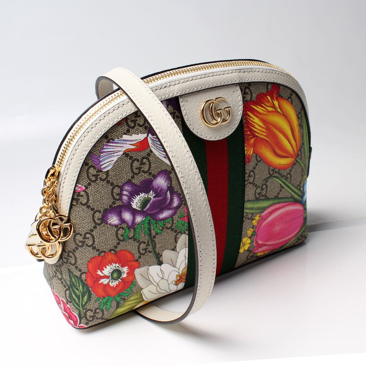 499621 Ophidia GG Flora Small Crossbody