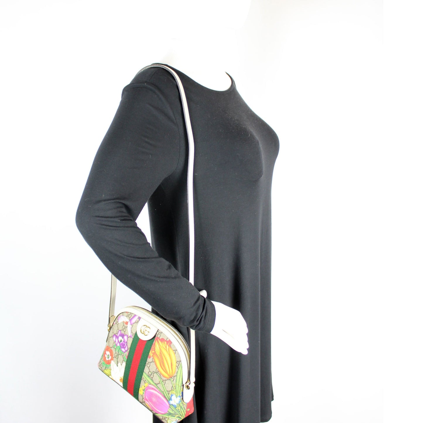 499621 Ophidia GG Flora Small Crossbody