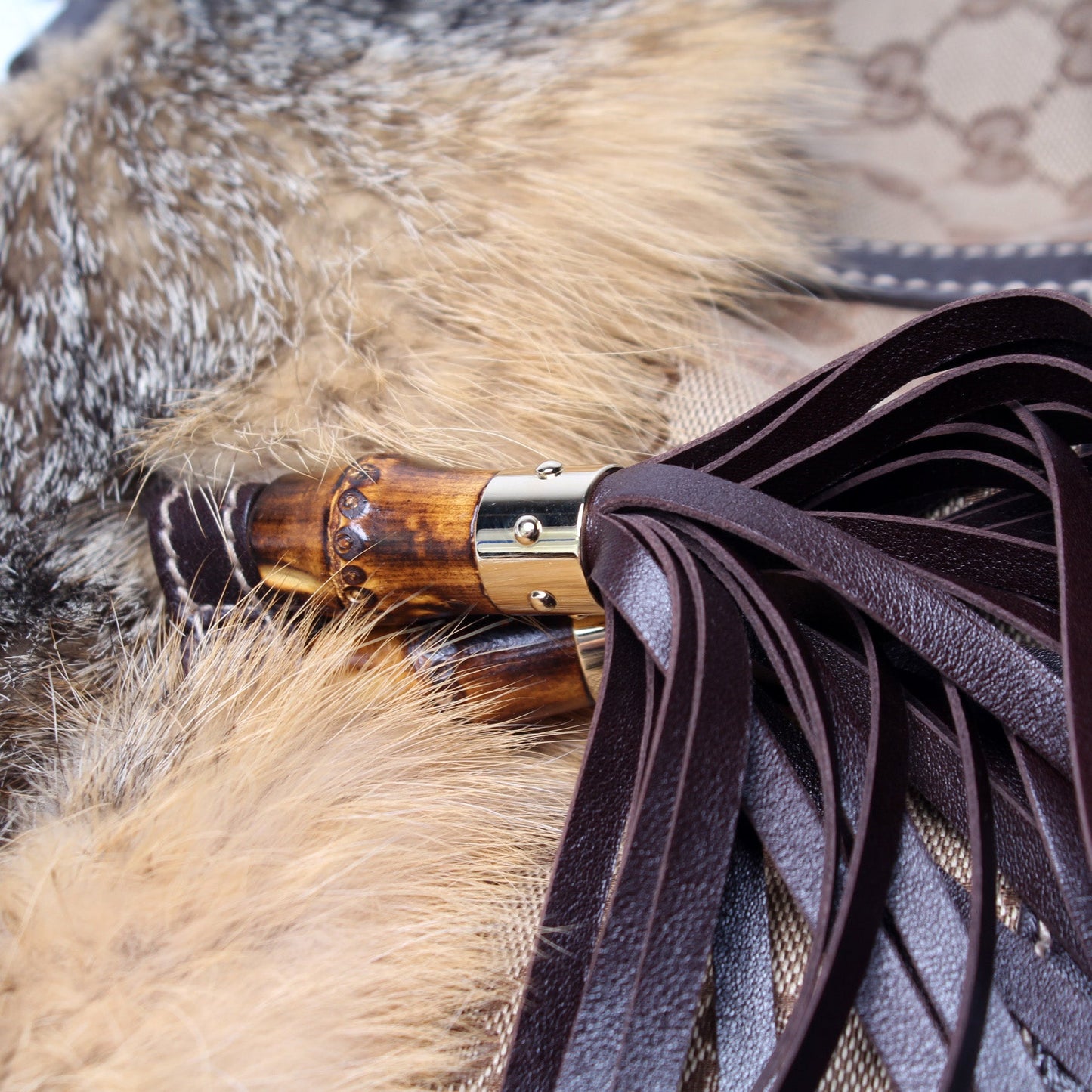 181498 GG Canvas Fur Royal Tote