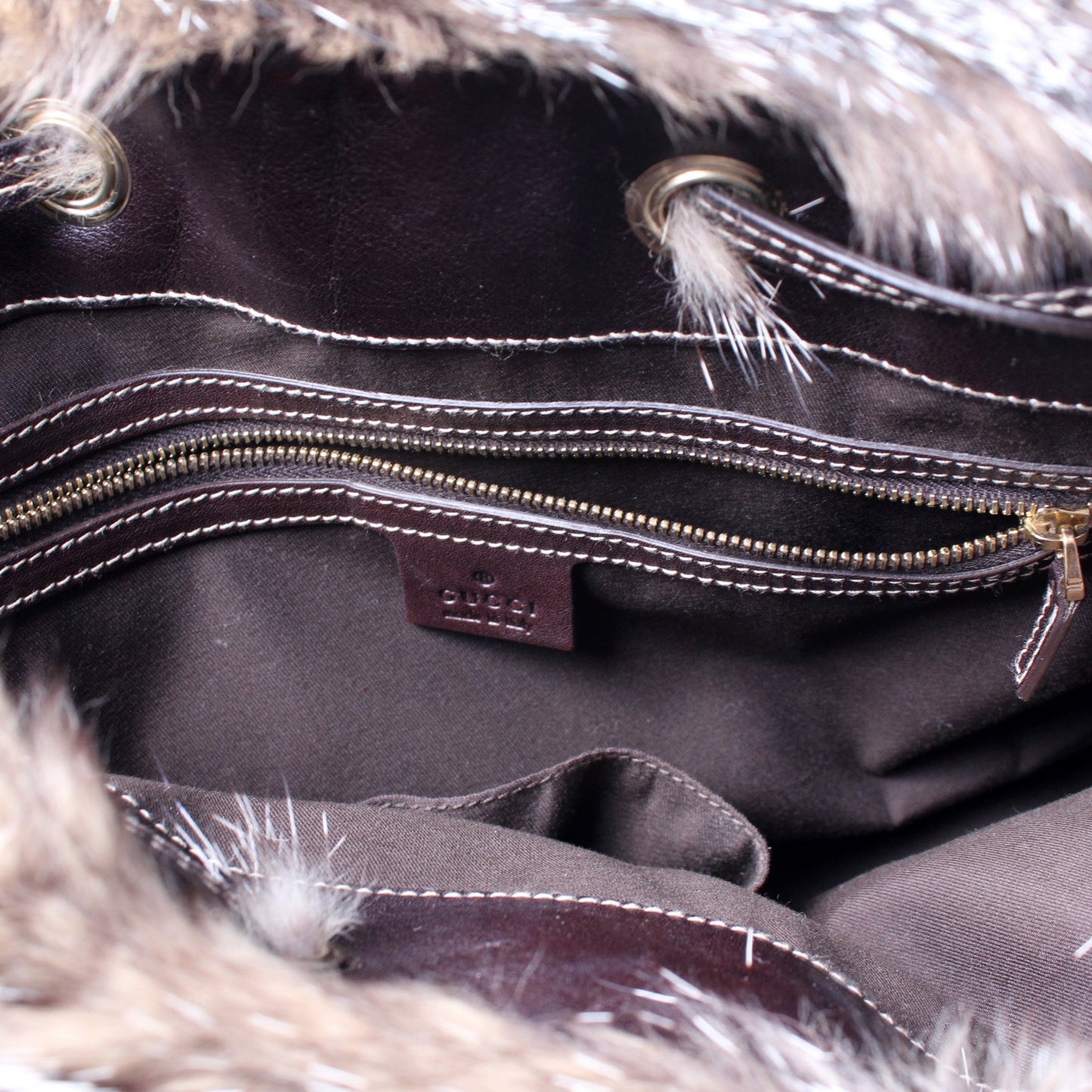 181498 GG Canvas Fur Royal Tote