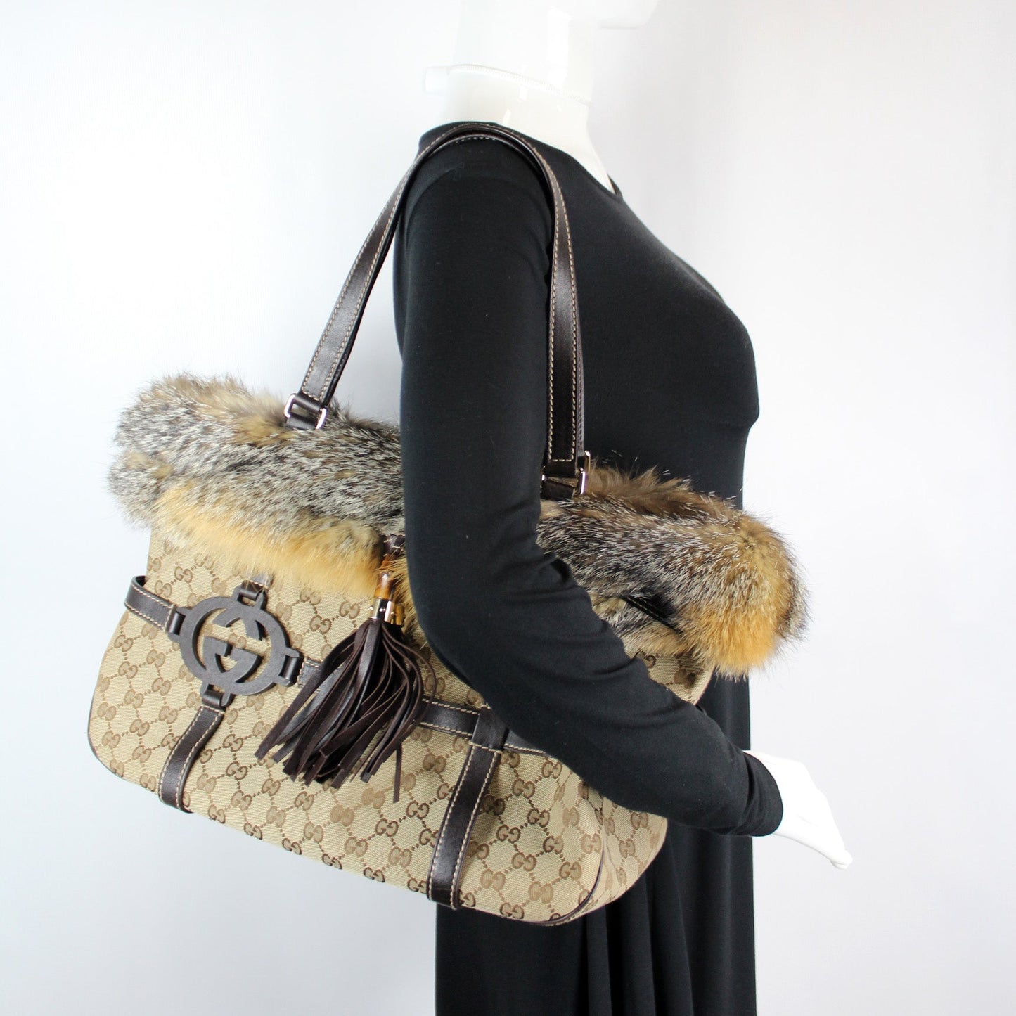 181498 GG Canvas Fur Royal Tote