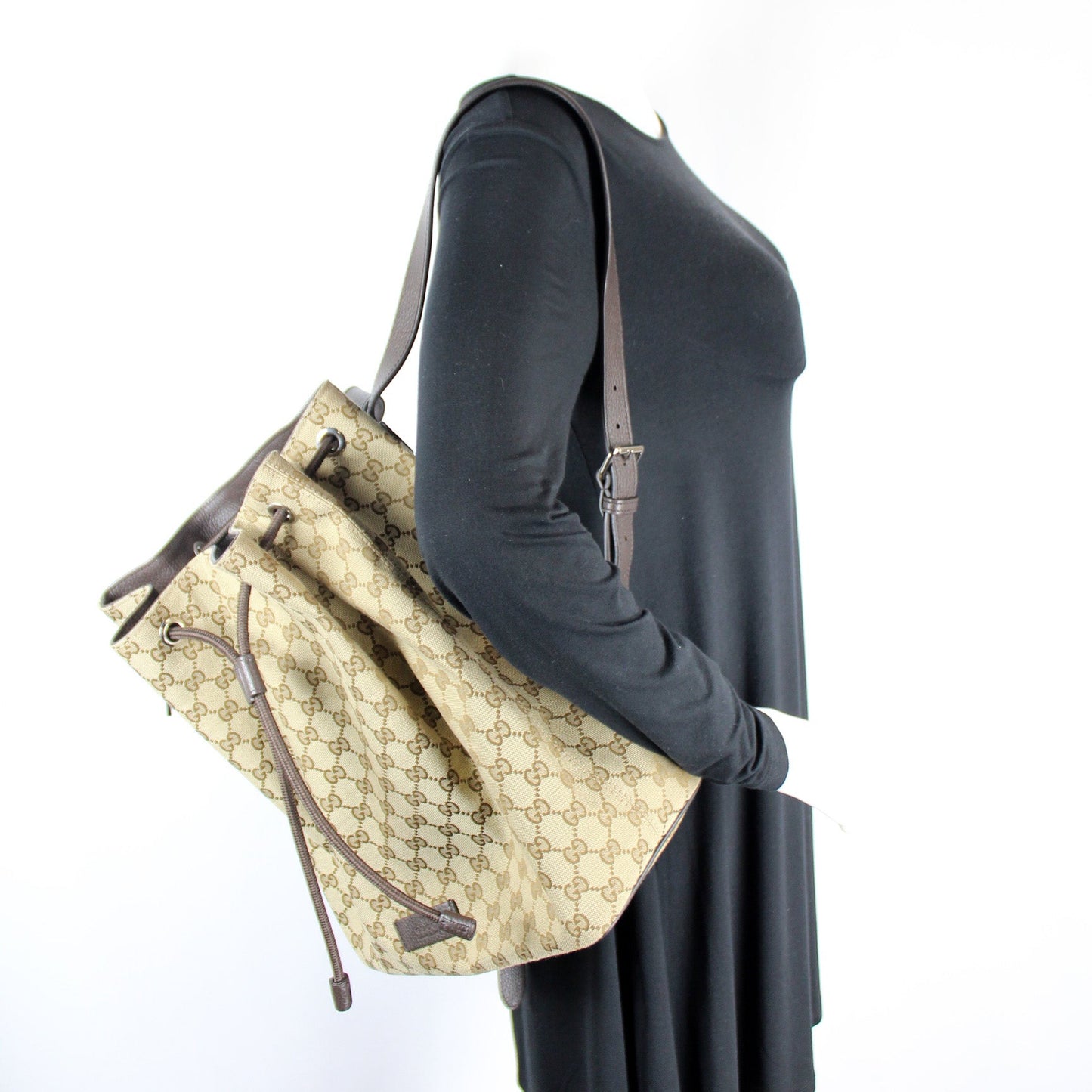 449175 GG Canvas Drawstring Backpack
