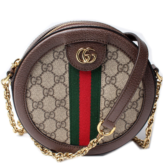 550618 Ophidia GG Supreme Round Small Crossbody