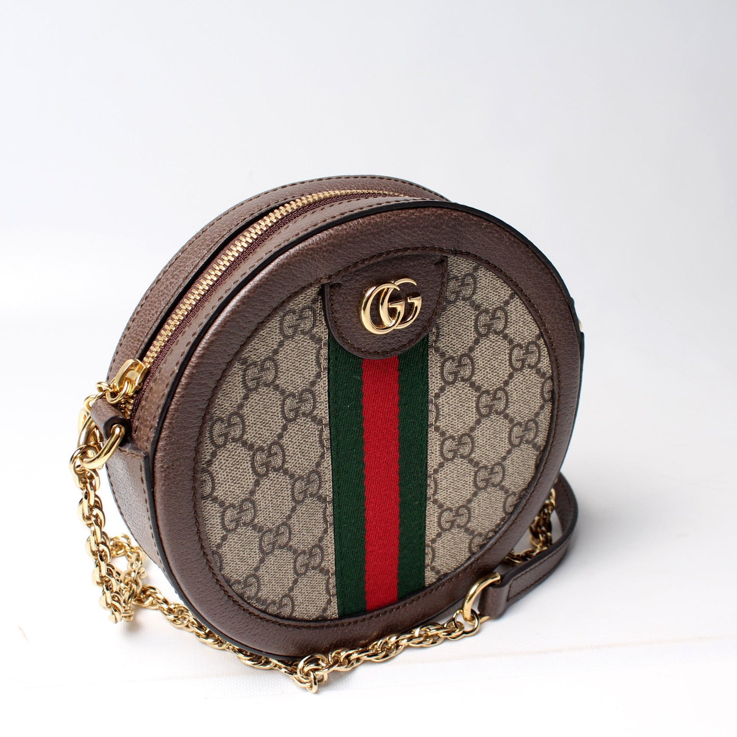 550618 Ophidia GG Supreme Round Small Crossbody
