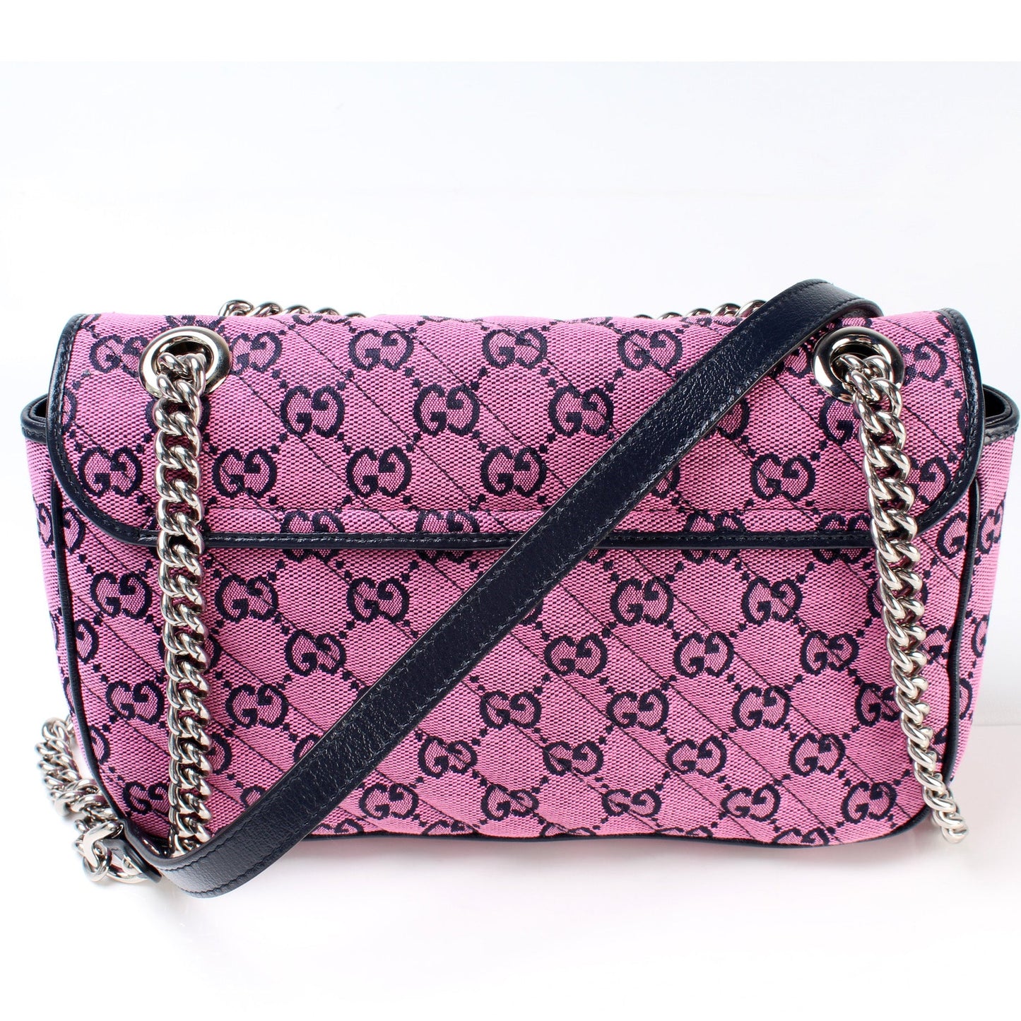 443497 GG Marmont Shoulder Quilted Canvas Small Flap