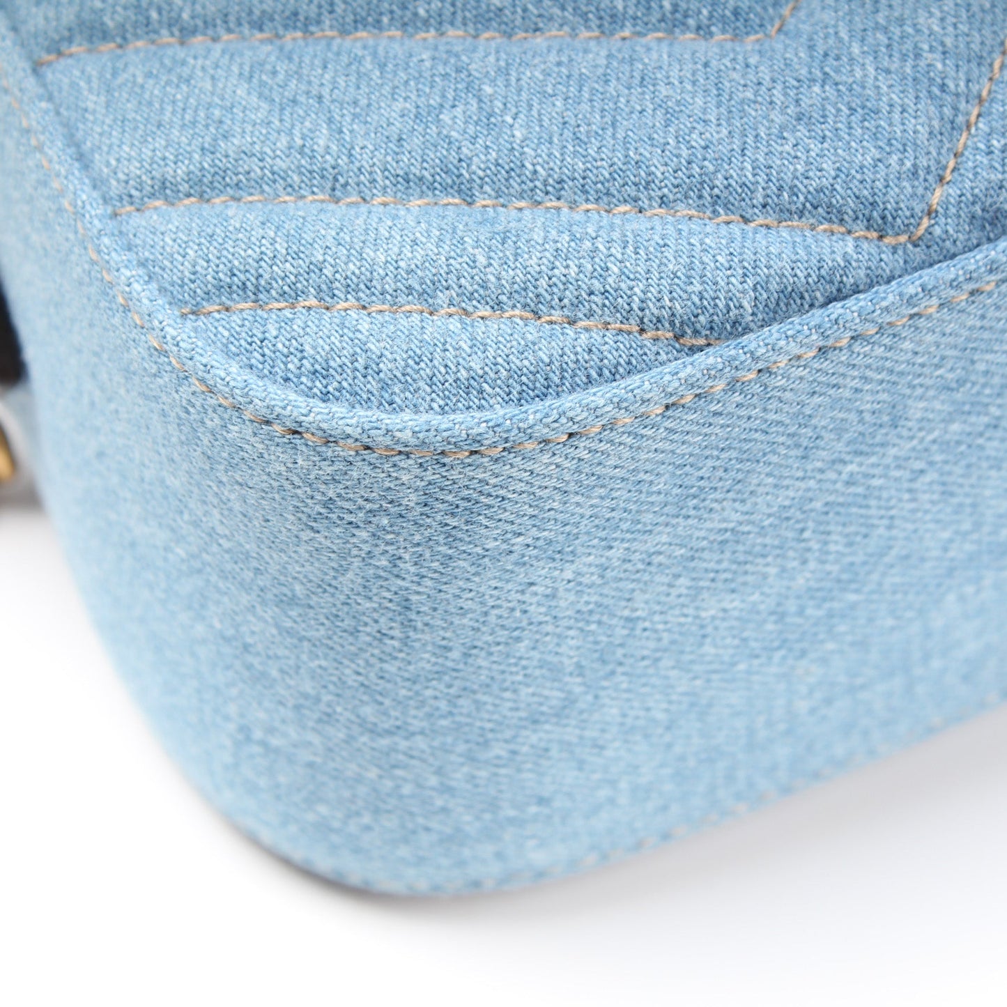 447632 Marmont Small Denim Camera