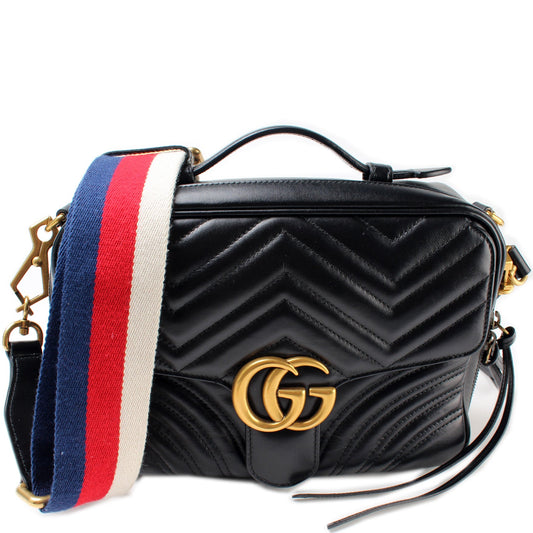 498100 GG Marmont Top Handle Bag Small