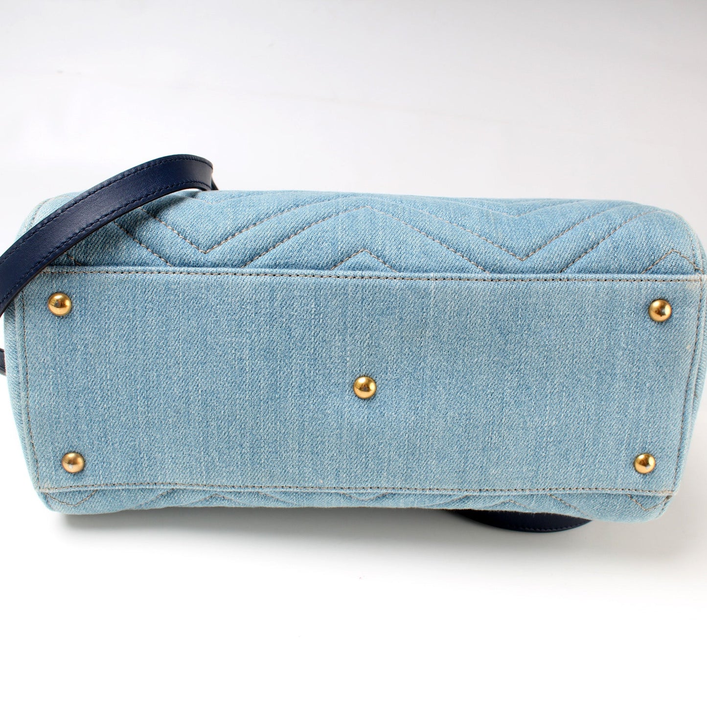 448054 Marmont Top Handle Denim