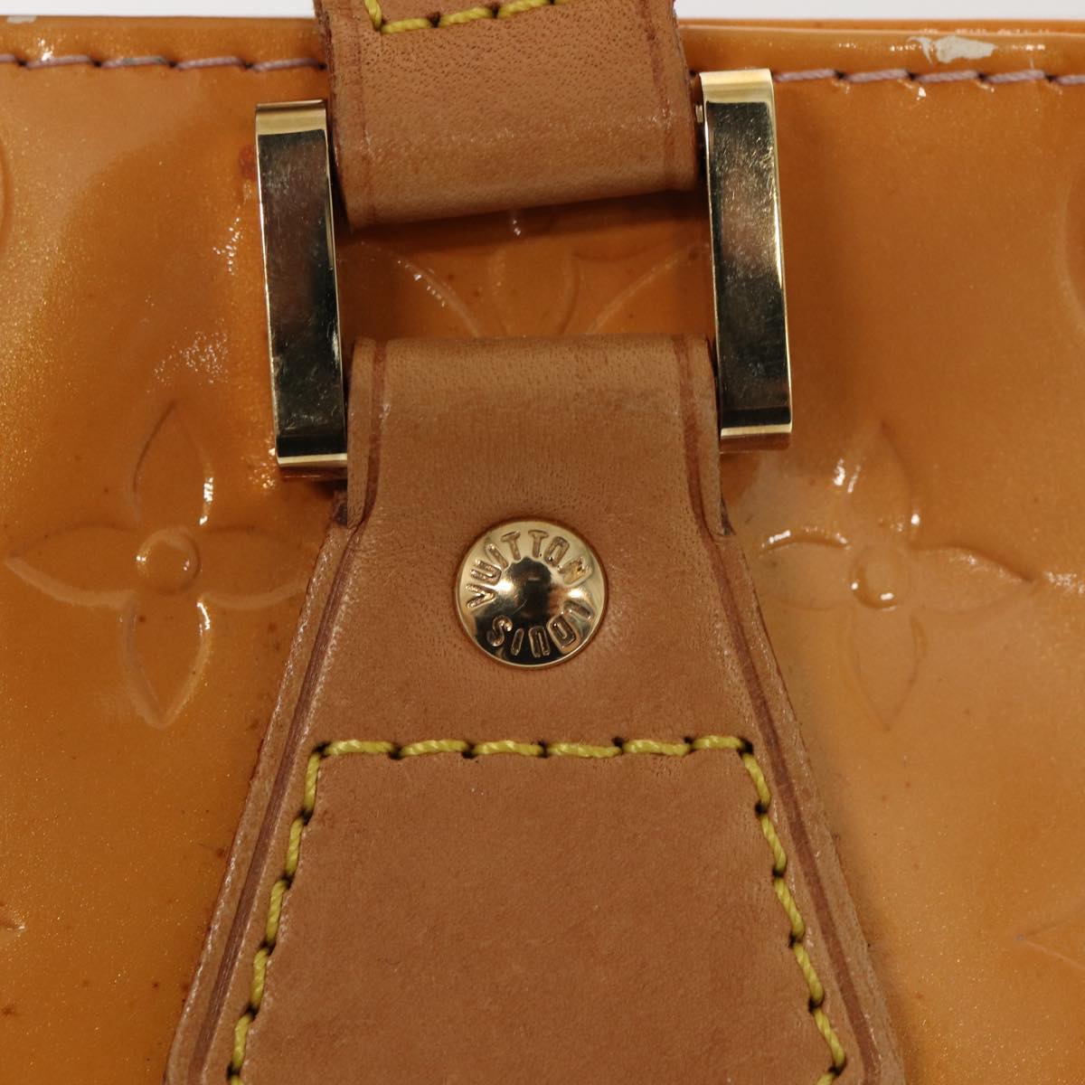 Louis Vuitton Houston Brown Patent Leather Handbag