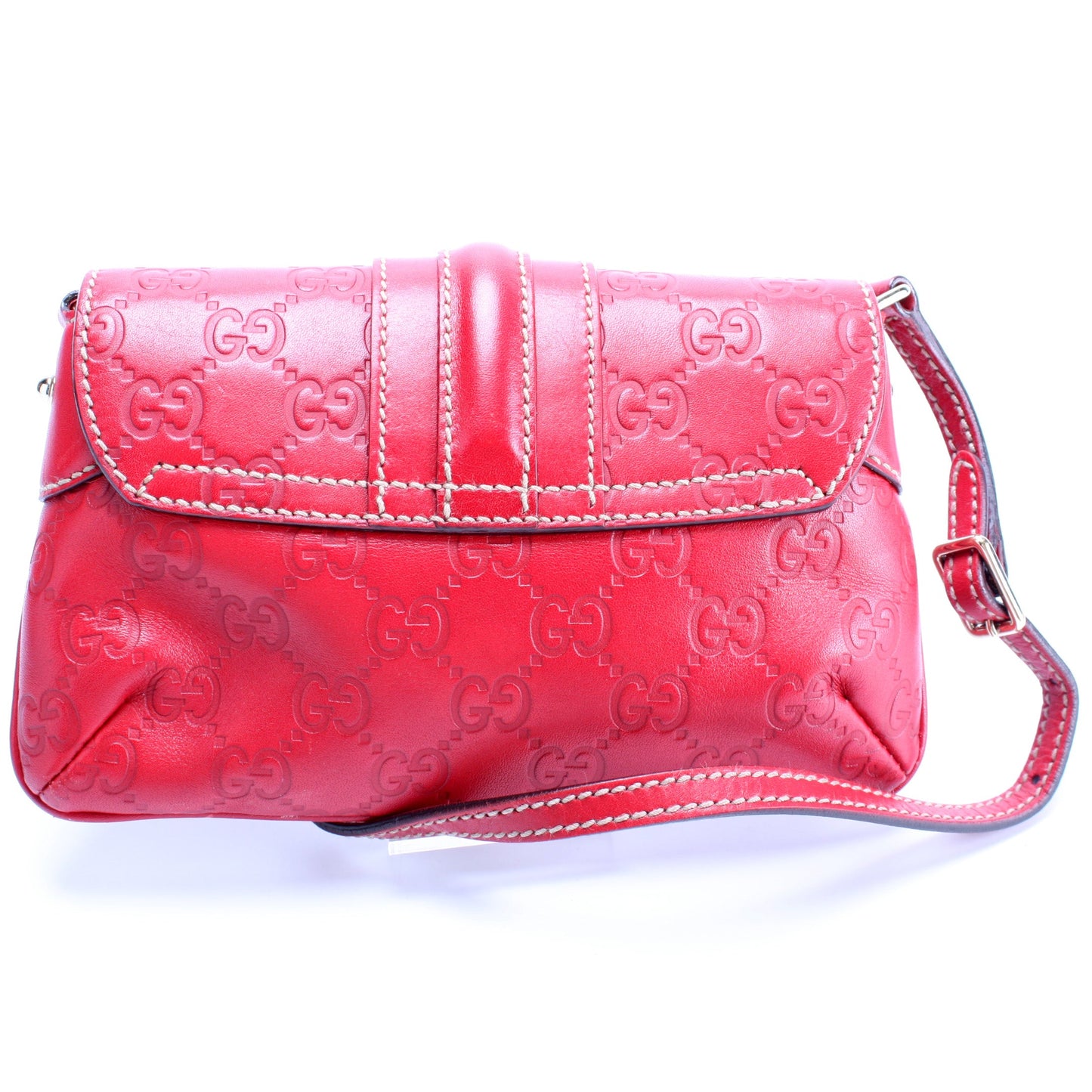 154388 GG Leather Heart Lock Mini Bag