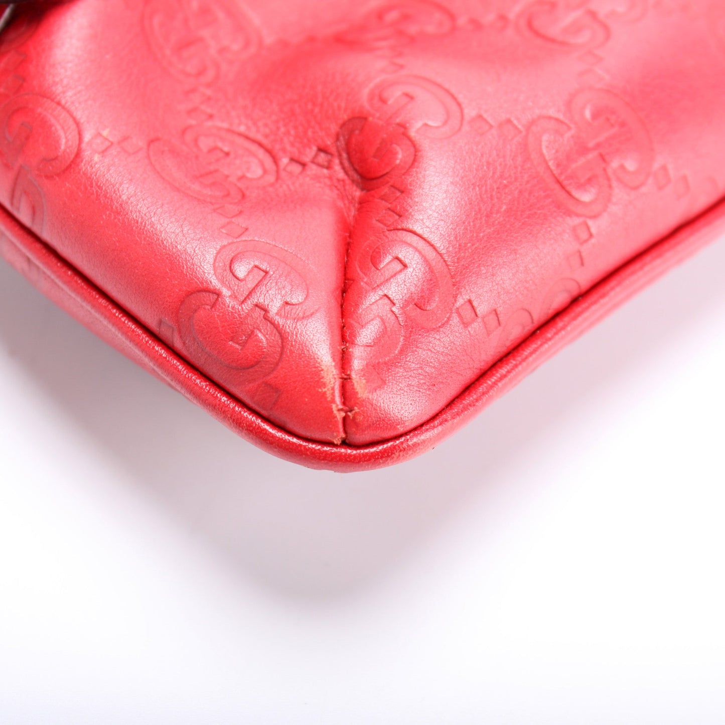 154388 GG Leather Heart Lock Mini Bag
