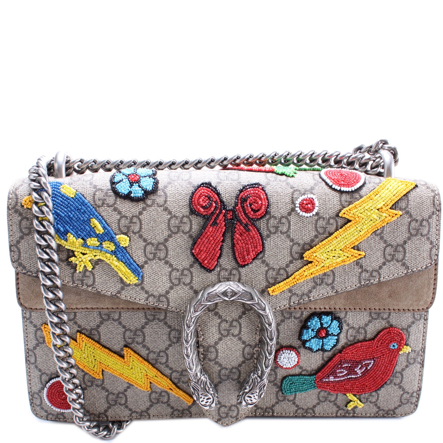 400249 Dionysus GG Bead Embellished Shoulder Small