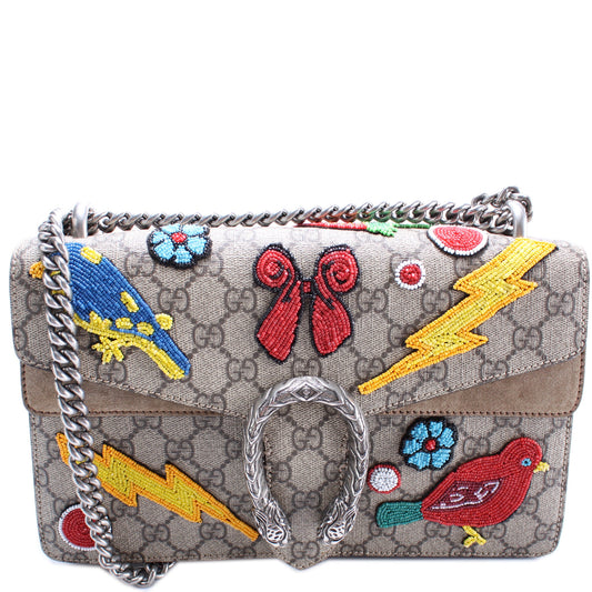 400249 Dionysus GG Bead Embellished Shoulder Small