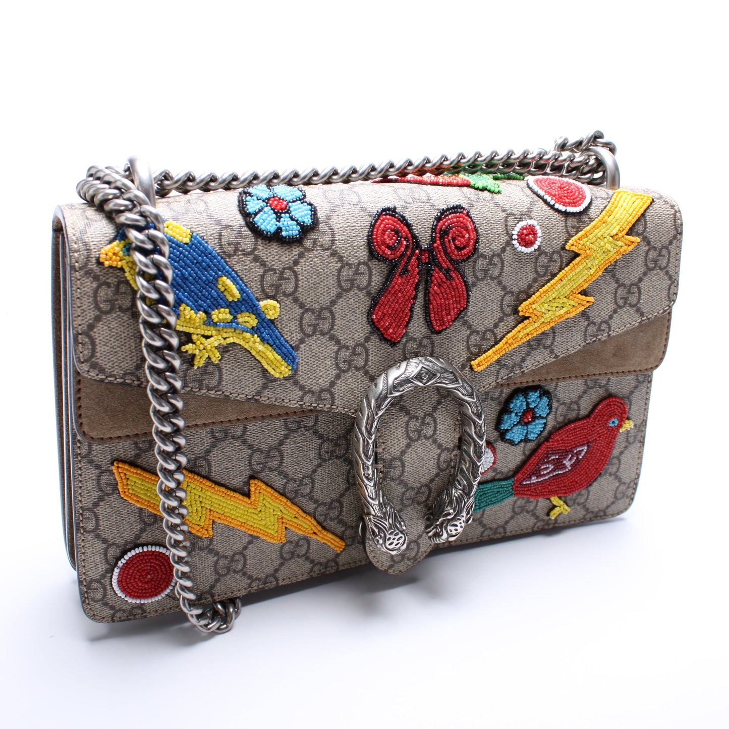 400249 Dionysus GG Bead Embellished Shoulder Small