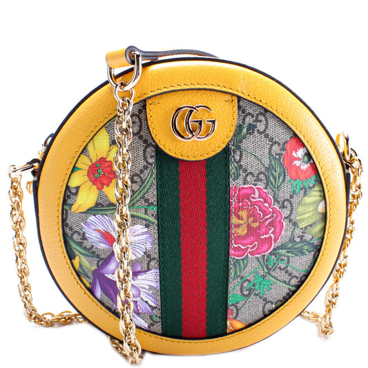 550618 Ophidia GG Flora Round Small Crossbody