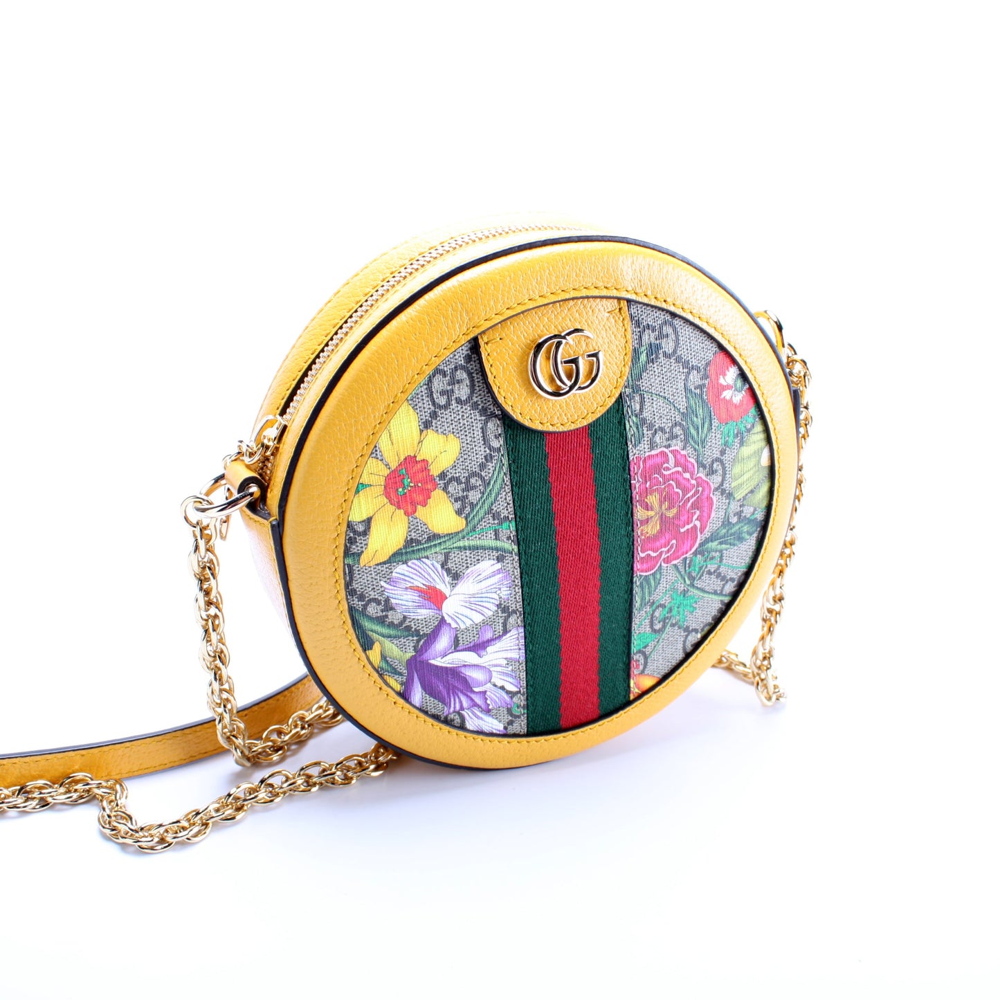 550618 Ophidia GG Flora Round Small Crossbody
