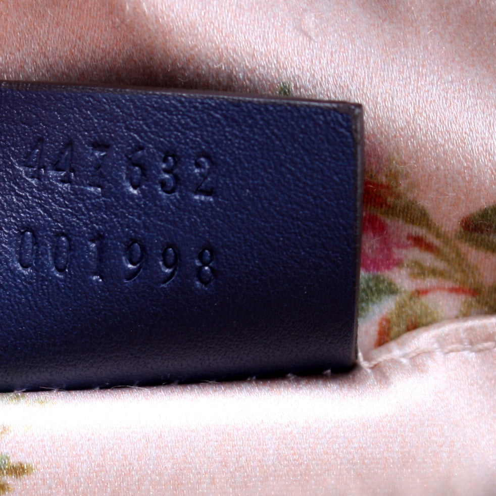 447632 Marmont Small Denim Camera