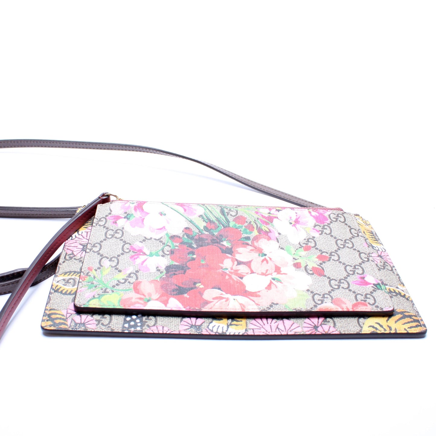 454111 GG Supreme Blooms/Bengal Double Zip Shoulder Bag