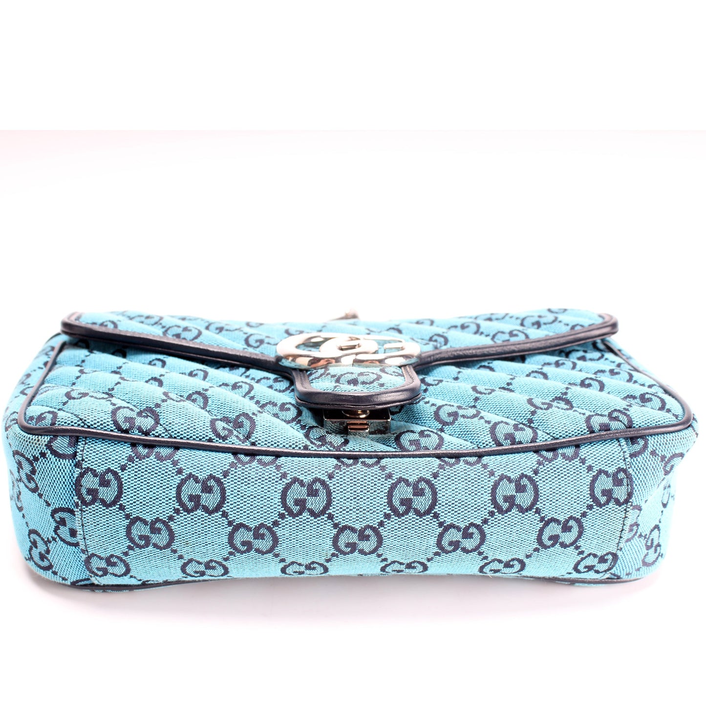 443497 Marmont Shoulder Quilted Canvas Small Flap