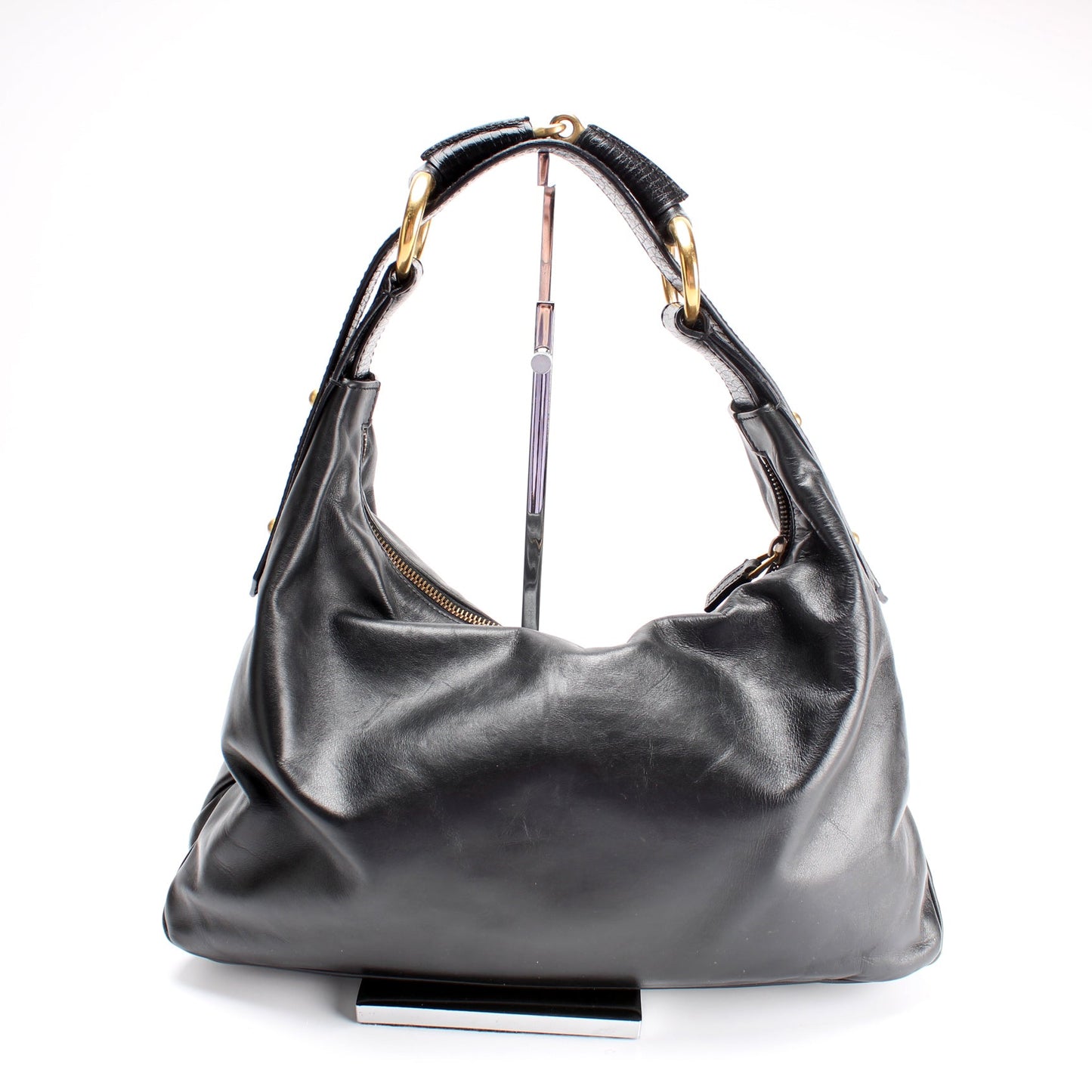 115867 Horsebit Leather Hobo