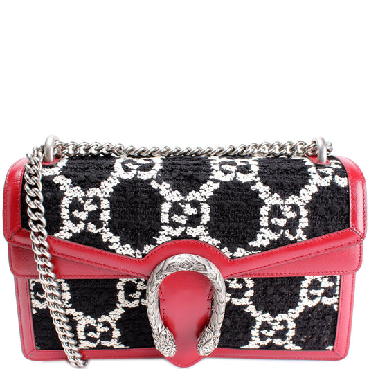 400249 Dionysus Tweed GG Shoulder Small
