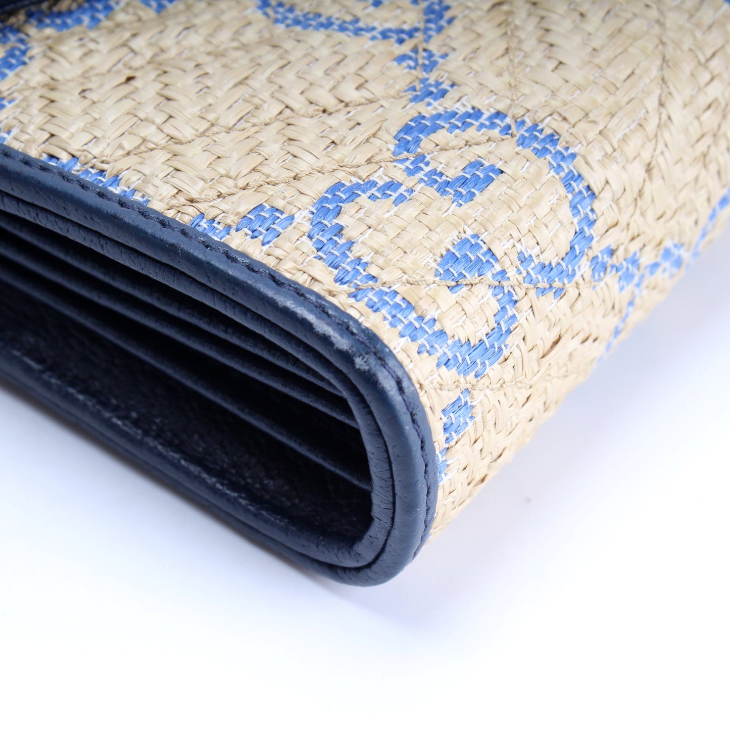 474575 Marmont Raffia Chain Wallet