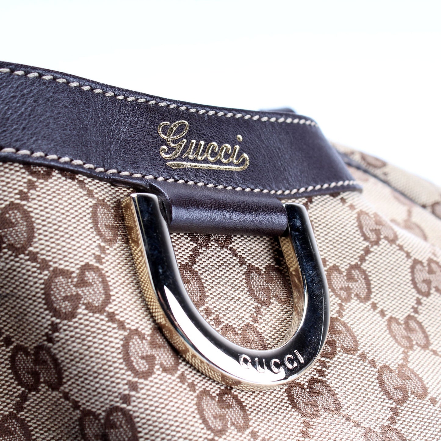 189835 GG Canvas Abbey D Ring Large Hobo